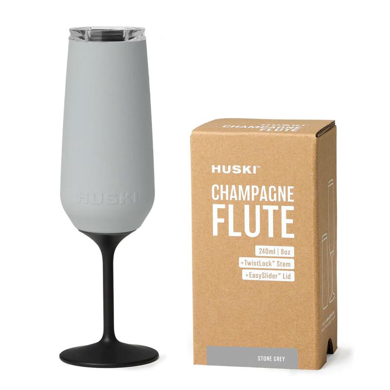 Huski Champagne Flute - Stone Grey image number 0